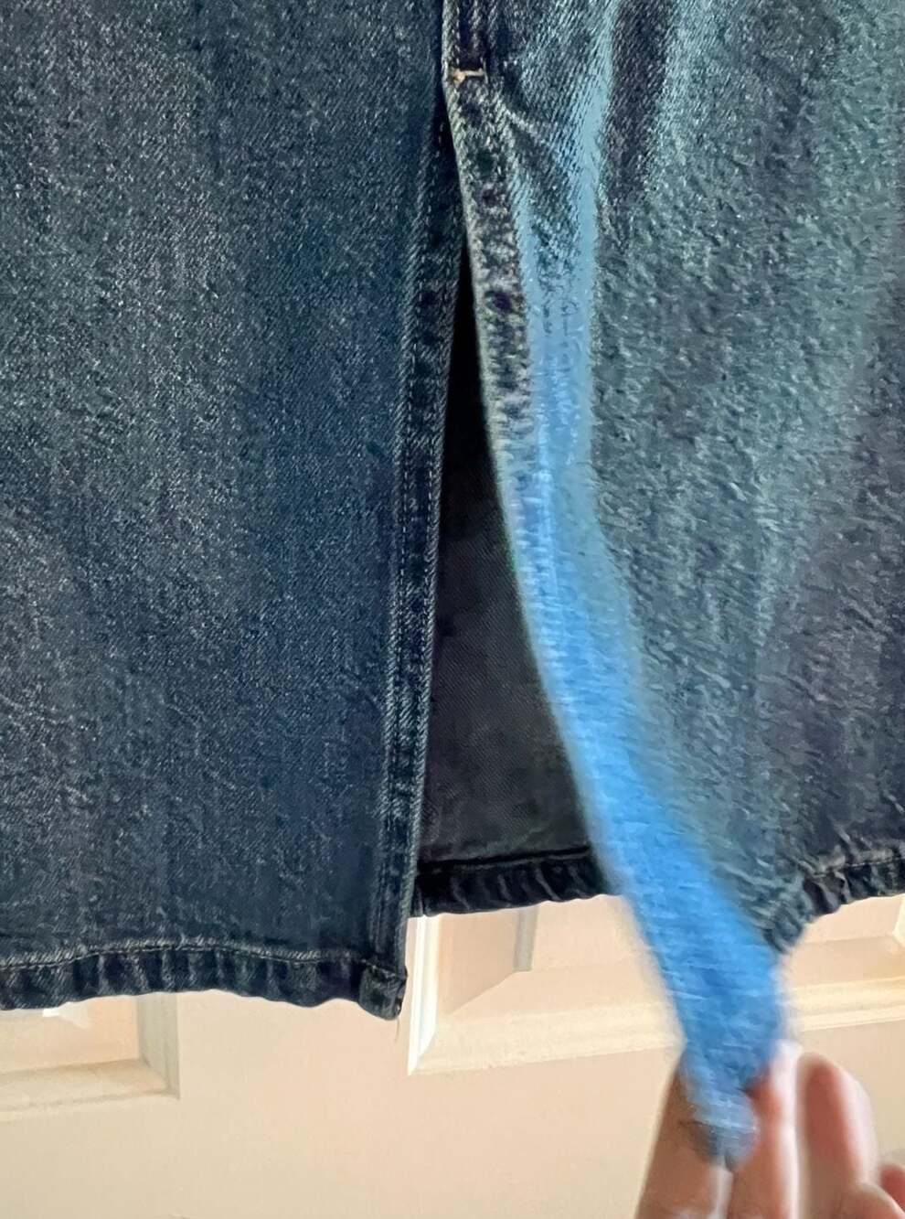We The Free Women's Denim Midi Skirt 31 with Drawstring Waist - Picture 5 of 7